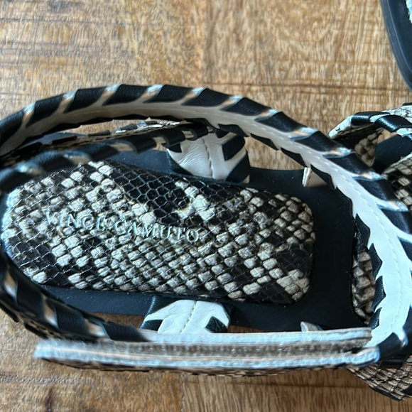 Snake Print Vince Camuto Ankle Strap Sandal - Picture 2 of 4